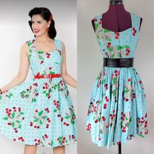 Bernie Dexter cherry and bow swung dress
